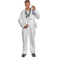 Harness-Compatible Disposable Coverall, Small, White, Tyvek&reg; 500 Haskins Industrial Inc.