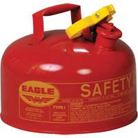 Safety Can for Flammables, Type I, Galvanized Steel, 2 US gal., Red, FM Approved/UL/ULC Listed Haskins Industrial Inc.