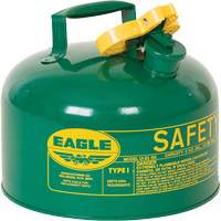 Safety Can for Combustibles, Type I, Galvanized Steel, 2.5 US gal., Green, FM Approved/UL/ULC Listed Haskins Industrial Inc.