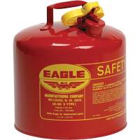 Safety Can for Flammables, Type I, Galvanized Steel, 5 US gal., Red, FM Approved/UL/ULC Listed Haskins Industrial Inc.