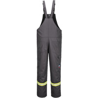 Bizflame&reg; 88/12 Insulated Bib Pants, Cotton/Nylon, Small, Grey Haskins Industrial Inc.