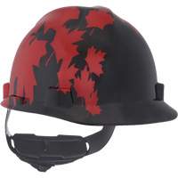 Specialty V-Gard&reg; Hard Hat, Ratchet Suspension, Black/Red Haskins Industrial Inc.