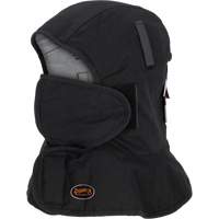 Doublure matelass&eacute;e ignifug&eacute;e Pioneer 765A pour casque de s&eacute;curit&eacute; avec un long cou et embout buccal amovible, Noir/Gris, Coton/FR-Tech/Modacrylique/Nylon Haskins Industrial Inc.