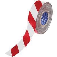 ToughStripe&reg; Max Floor Marking Tape, 2" x 100', Polyester, Red and White Haskins Industrial Inc.