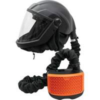 Respirateur &agrave; adduction d'air purifi&eacute; avec visi&egrave;re et ensemble de ventilation PEAKAIR DEFENDER, Respirateur &agrave; masque, Pile Lithium-ion Haskins Industrial Inc.