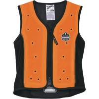 Chill-Its 6685 Dry Evaporative Cooling Vest with Zipper Closure, Medium, Orange Haskins Industrial Inc.