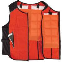 Chill-Its 6260 Lightweight Phase Change Cooling Vest with Rechargeable Packs, Small/Medium, Orange Haskins Industrial Inc.