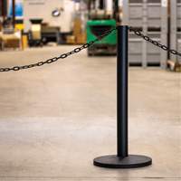 Industrial Stanchion Kit with Plastic Chain, 37" High, Red Haskins Industrial Inc.