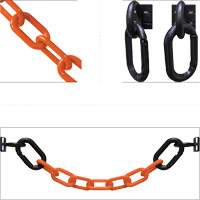 Magnetic Chain Barrier Warehouse Kit, Orange Haskins Industrial Inc.