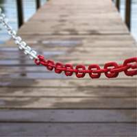 Bicolour Plastic Barrier Chain, Green/White Haskins Industrial Inc.