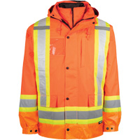Manteau haute visibilit&eacute; 7-en-1, Polyester, Orange haute visibilit&eacute;, T-petit Haskins Industrial Inc.