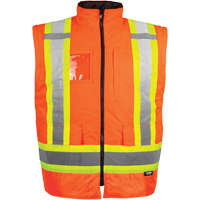 Manteau haute visibilit&eacute; 7-en-1, Polyester, Orange haute visibilit&eacute;, T-petit Haskins Industrial Inc.