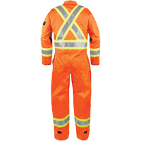 High-Visibility Fire-Resistant Coveralls, Size Small, Orange Haskins Industrial Inc.