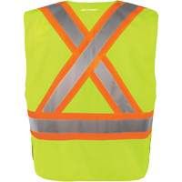 High-Visibility 5-Point Tear Away Vest, High Visibility Orange, Medium/Small, Polyester Haskins Industrial Inc.