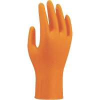 709HVO High-Visibility Disposable Gloves, 7/Small, Nitrile, 8-mil, Powder-Free, Orange Haskins Industrial Inc.