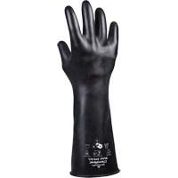 879 Acid-Resistant Gloves, Size Medium/8, 14" L, Butyl Rubber, 28-mil Haskins Industrial Inc.