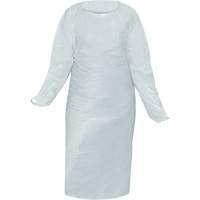 CoverMe Gown with Thumbholes, One Size, White, Polyethylene Haskins Industrial Inc.