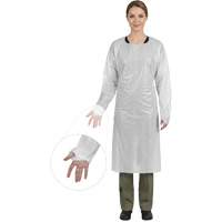 CoverMe Gown with Thumbholes, One Size, White, Polyethylene Haskins Industrial Inc.