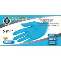 34600 Disposable Gloves, Small, Nitrile, 5-mil, Powder-Free, Blue Haskins Industrial Inc.