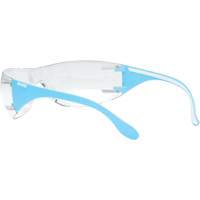 Adapt Lite Blue/White Safety Glasses, Clear Lens, Anti-Fog/Anti-Scratch, ANSI Z87+/Meets/Exceeds CSA Z94.3 Haskins Industrial Inc.