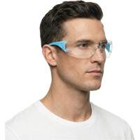 Adapt Lite Blue/White Safety Glasses, Clear Lens, Anti-Fog/Anti-Scratch, ANSI Z87+/Meets/Exceeds CSA Z94.3 Haskins Industrial Inc.