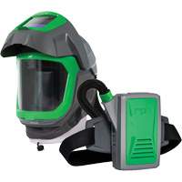 Masque de respirateur Z-Link avec joint de visage, visi&egrave;re & montage &agrave; ceinture, Respirateur &agrave; masque/Masque de soudage, Pile Lithium-ion Haskins Industrial Inc.