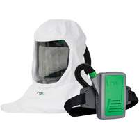 Respirateur T-Link avec casquette, tube de respiration, montage &agrave; la ceinture & APR motoris&eacute; PX5, Cagoule ample & visi&egrave;re, Pile Lithium-ion Haskins Industrial Inc.