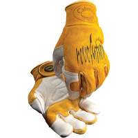 Gants de soudeur TIG/MIG de premi&egrave;re qualit&eacute; Caiman avec fermeture &agrave; boucles & crochets, Cuir de vache refendu, Taille Moyen Haskins Industrial Inc.