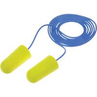 Bouchons d'oreilles n&eacute;on jaune E-A-Rsoft, Vrac - Sac en poly, Avec cordon Haskins Industrial Inc.