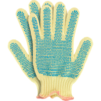 Knit Gloves with Dots, Size Small/7, 7 Gauge, PVC Coated, Kevlar&reg; Shell, ANSI/ISEA 105 Level 2 Haskins Industrial Inc.