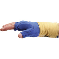 Fingerless Glove Liner with Wrist Restrainer, Size X-Small, Poly-Cotton Palm Haskins Industrial Inc.