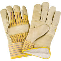 Gants d'ajusteur doubl&eacute;s pour l'hiver &agrave; paume renforc&eacute;e, Grand, Paume en Cuir fleur de vache, Doublure en Molleton de coton Haskins Industrial Inc.
