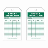 Safety Inspection Tags, Polyester, 4" W x 7" H, English Haskins Industrial Inc.