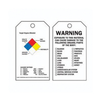 Right-To-Know Tags, Polyester, 3" W x 5-3/4" H, English Haskins Industrial Inc.