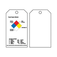 Right-To-Know Tags, Polyester, 3" W x 5-3/4" H, English Haskins Industrial Inc.