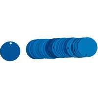 &eacute;tiquettes rondes vierges pour vannes, Aluminium, 2" dia. Haskins Industrial Inc.