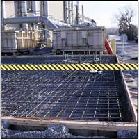 Ruban pour barricade, Anglais, 3" la x 200' lo, 3 mils, Noir sur jaune Haskins Industrial Inc.