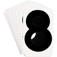 Quick-Align&reg; Individual Gothic Number and Letter Labels, 8, 4" H, Black Haskins Industrial Inc.