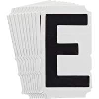 Quick-Align&reg; Individual Gothic Number and Letter Labels, E, 4" H, Black Haskins Industrial Inc.