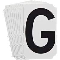 Quick-Align&reg; Individual Gothic Number and Letter Labels, G, 4" H, Black Haskins Industrial Inc.