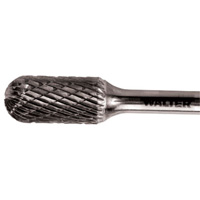 Double Cut Cylindrical Round Nose Carbide Burr, 1/2" Dia., 1" Depth of Cut Haskins Industrial Inc.