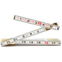 Red End&reg; Masonry Rule, 6' L, Wood, 1/16" Graduations Haskins Industrial Inc.