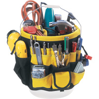 Organisateur pour seau &agrave; outils, 6" lo x 11" la x 12" h, Nylon, Noir/Jaune Haskins Industrial Inc.