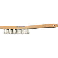 Curved-Handle Scratch Brushes, Stainless Steel, 3 x 19 Wire Rows, 14" Long Haskins Industrial Inc.