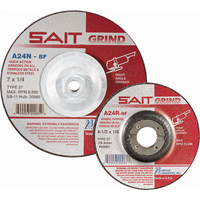 A24N Fast Grinding Wheel, 6" x 1/4", 7/8" Arbor, Aluminum Oxide, Type 27 Haskins Industrial Inc.