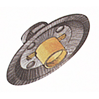 A24N Fast Grinding Wheel, 6" x 1/4", 7/8" Arbor, Aluminum Oxide, Type 27 Haskins Industrial Inc.