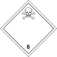 TDG Shipping Labels, Class 6.1, Toxic Substances, Paper Haskins Industrial Inc.