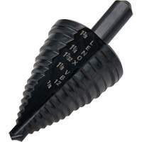 #12 Step Drill Bit, 7/8" - 1-3/8" , 3/8" Increments, High Speed Steel Haskins Industrial Inc.