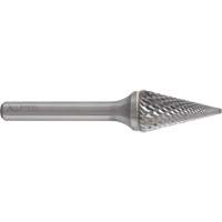 AllSteel Conical Shape Carbide Burr, SM-5, 1/2" Dia., 1/4" Shank, 7/8" Depth of Cut Haskins Industrial Inc.