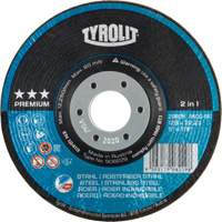 Rondeller Depressed Centre Grinding Wheel, 4-1/2", 36 Grit, 7/8", 13300 RPM, Type 29 Haskins Industrial Inc.